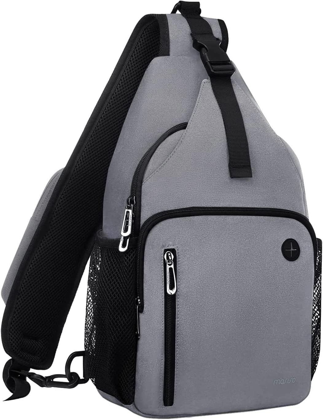 Sling Backpack Bag, Crossbody Shoulder Bag Travel Hiking Daypack Chest Bag with Front Square Pocket&USB Charging Port