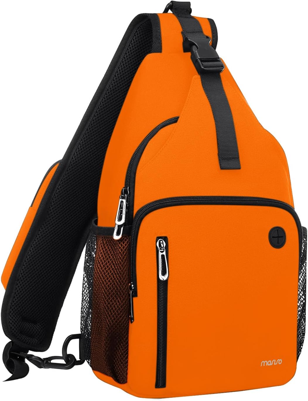 Sling Backpack Bag, Crossbody Shoulder Bag Travel Hiking Daypack Chest Bag with Front Square Pocket&USB Charging Port