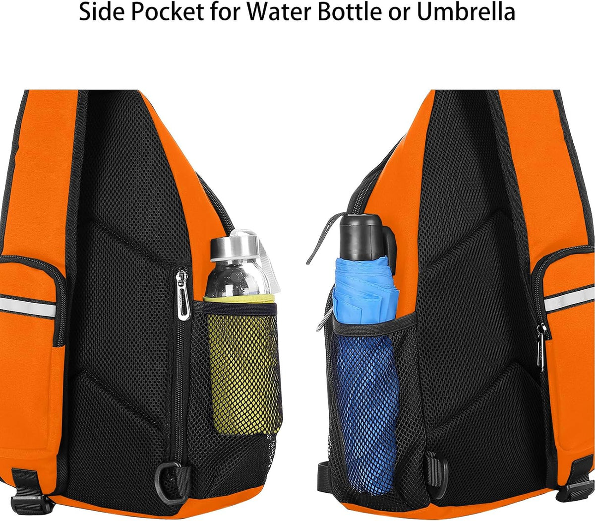 Sling Backpack Bag, Crossbody Shoulder Bag Travel Hiking Daypack Chest Bag with Front Square Pocket&USB Charging Port