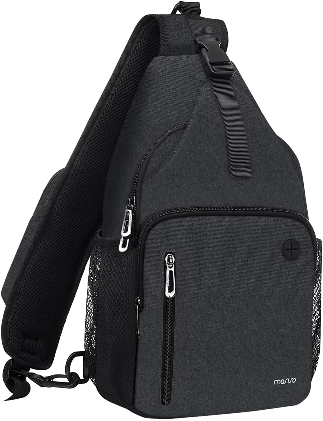 Sling Backpack Bag, Crossbody Shoulder Bag Travel Hiking Daypack Chest Bag with Front Square Pocket&USB Charging Port