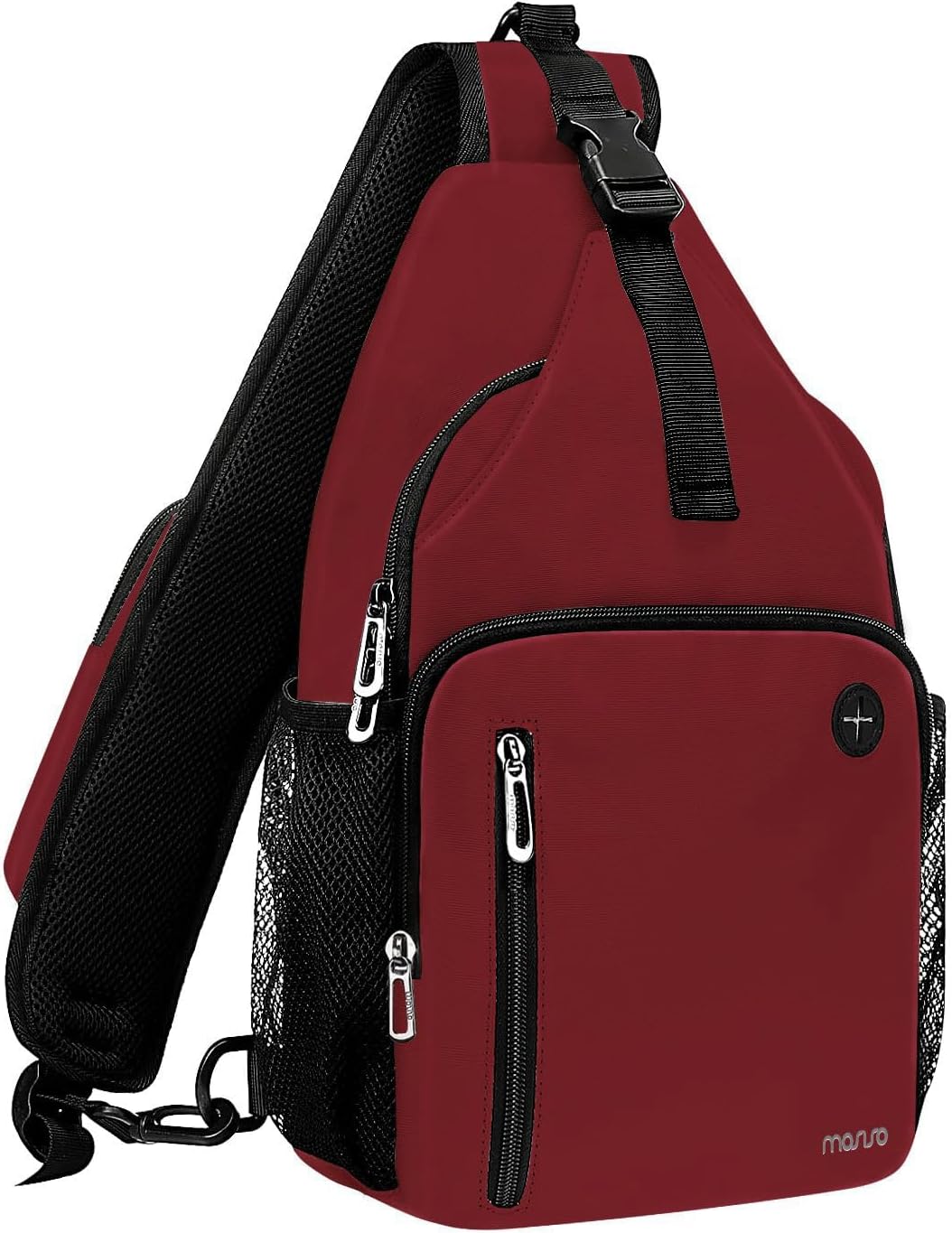 Sling Backpack Bag, Crossbody Shoulder Bag Travel Hiking Daypack Chest Bag with Front Square Pocket&USB Charging Port