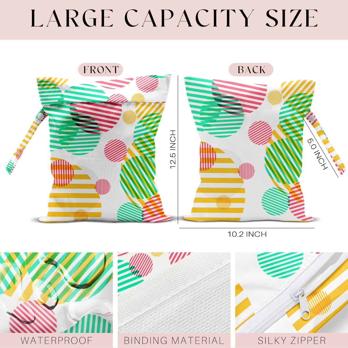 Wet Bag, Wet Dry Bag, For Swimsuit Travel Vacation Beach Pool Weekend Trip Gifts, for Women Friends Bestie Gifts