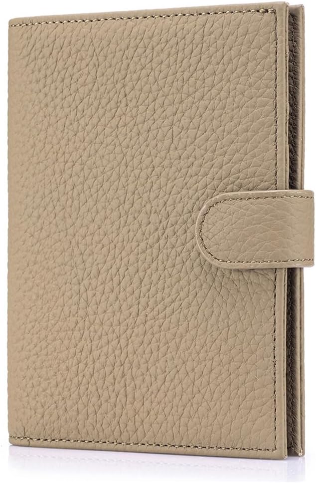 Leather RFID Blocking Passport Holder for Travel Women | Multiple Slim Passport Wallet for Women with Card Slots, Zipper Coin Pocket, Travel Passport Cover Case Gift Ready Denim Blue