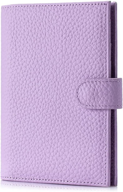 Leather RFID Blocking Passport Holder for Travel Women | Multiple Slim Passport Wallet for Women with Card Slots, Zipper Coin Pocket, Travel Passport Cover Case Gift Ready Denim Blue