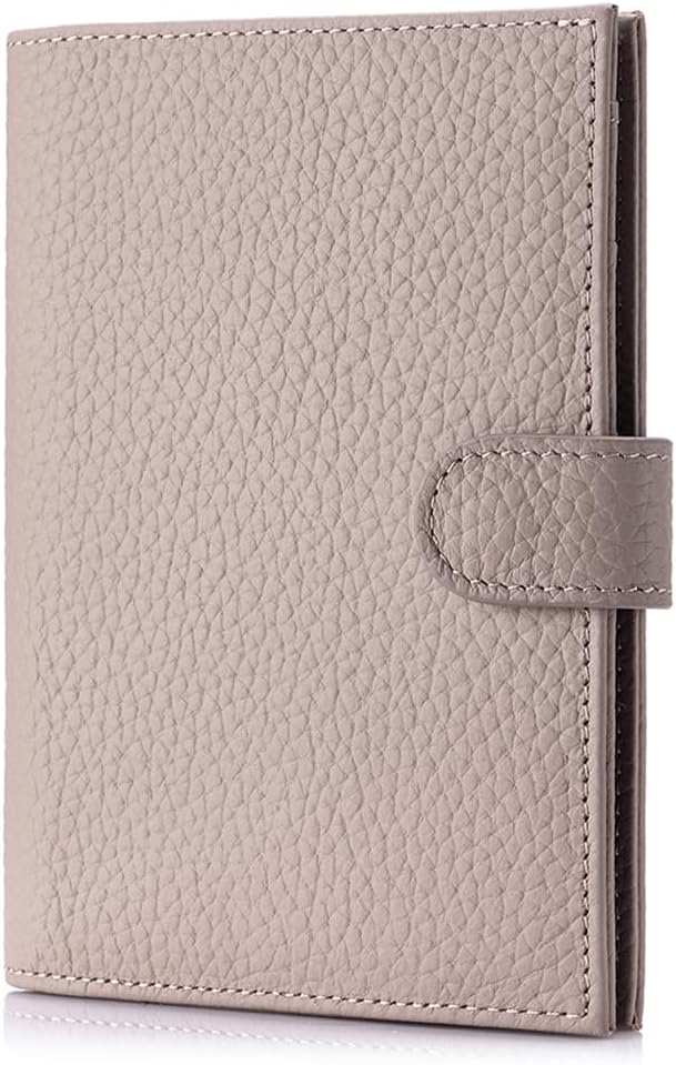 Leather RFID Blocking Passport Holder for Travel Women | Multiple Slim Passport Wallet for Women with Card Slots, Zipper Coin Pocket, Travel Passport Cover Case Gift Ready Denim Blue