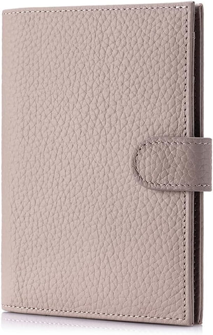 Leather RFID Blocking Passport Holder for Travel Women | Multiple Slim Passport Wallet for Women with Card Slots, Zipper Coin Pocket, Travel Passport Cover Case Gift Ready Denim Blue