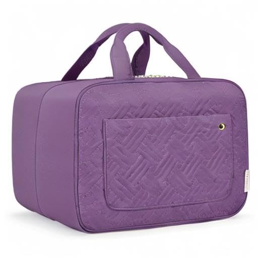 Toiletry Bag Travel Bag with Hanging Hook, Water-resistant Makeup Cosmetic Bag Travel Organizer for Accessories, Shampoo, Full-size Container, Toiletries (Baby Pink, Medium)