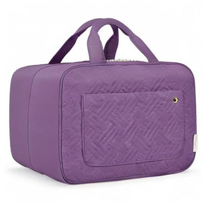 Toiletry Bag Travel Bag with Hanging Hook, Water-resistant Makeup Cosmetic Bag Travel Organizer for Accessories, Shampoo, Full-size Container, Toiletries (Baby Pink, Medium)
