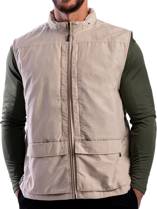 Q.U.E.S.T Vest for Men - 42 Hidden Pockets - Water Repellent for Travel & More