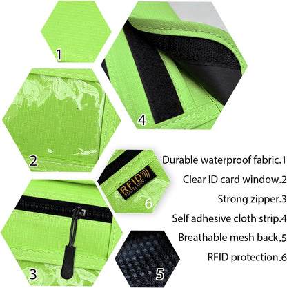 RFID Blocking Travel Neck Wallet Pouch and Passport Holder, Travel Neck Pouch Passport Holder for Women & Men - Red