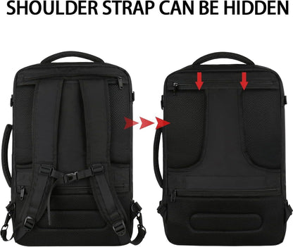 Carry On Backpack 40L Expandable Travel Backpack Luggage Suitcase | Flight Approved Extra Large Travel Bag, Business Weekender Daypack for Business Trips, College, Weekend Travel, and Daily Use
