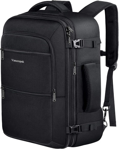 Carry On Backpack 40L Expandable Travel Backpack Luggage Suitcase | Flight Approved Extra Large Travel Bag, Business Weekender Daypack for Business Trips, College, Weekend Travel, and Daily Use