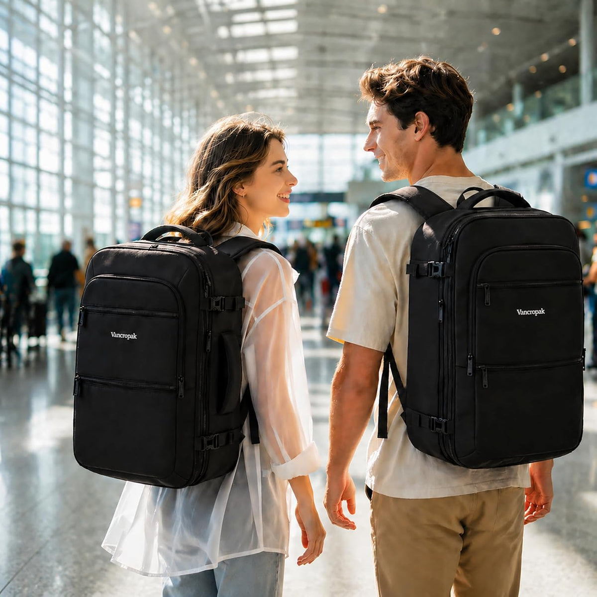 Carry On Backpack 40L Expandable Travel Backpack Luggage Suitcase | Flight Approved Extra Large Travel Bag, Business Weekender Daypack for Business Trips, College, Weekend Travel, and Daily Use
