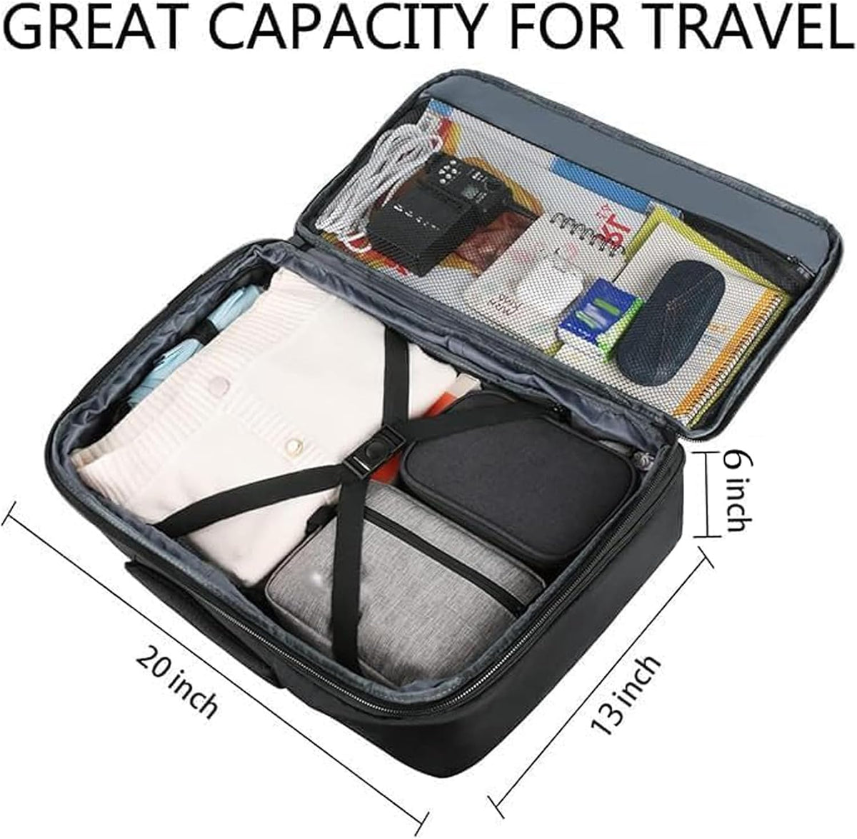 Carry On Backpack 40L Expandable Travel Backpack Luggage Suitcase | Flight Approved Extra Large Travel Bag, Business Weekender Daypack for Business Trips, College, Weekend Travel, and Daily Use