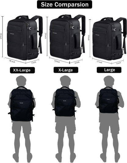 Carry On Backpack 40L Expandable Travel Backpack Luggage Suitcase | Flight Approved Extra Large Travel Bag, Business Weekender Daypack for Business Trips, College, Weekend Travel, and Daily Use
