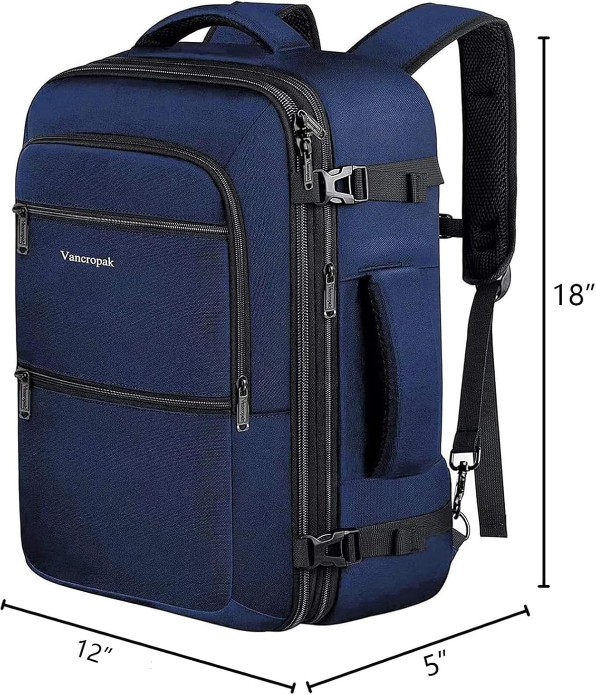 Carry On Backpack 40L Expandable Travel Backpack Luggage Suitcase | Flight Approved Extra Large Travel Bag, Business Weekender Daypack for Business Trips, College, Weekend Travel, and Daily Use
