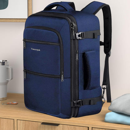 Carry On Backpack 40L Expandable Travel Backpack Luggage Suitcase | Flight Approved Extra Large Travel Bag, Business Weekender Daypack for Business Trips, College, Weekend Travel, and Daily Use