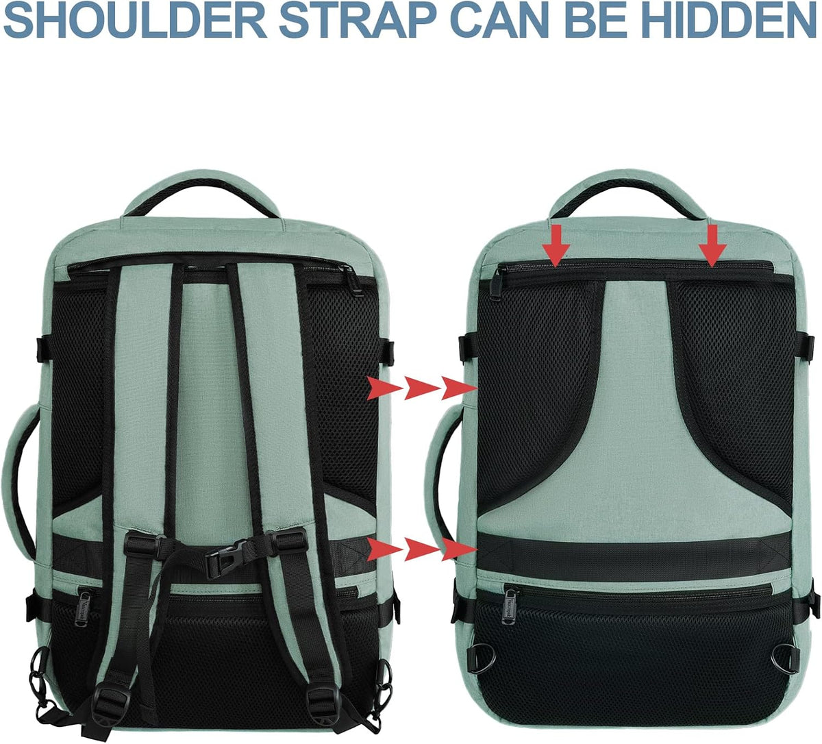 Carry On Backpack 40L Expandable Travel Backpack Luggage Suitcase | Flight Approved Extra Large Travel Bag, Business Weekender Daypack for Business Trips, College, Weekend Travel, and Daily Use
