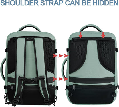 Carry On Backpack 40L Expandable Travel Backpack Luggage Suitcase | Flight Approved Extra Large Travel Bag, Business Weekender Daypack for Business Trips, College, Weekend Travel, and Daily Use