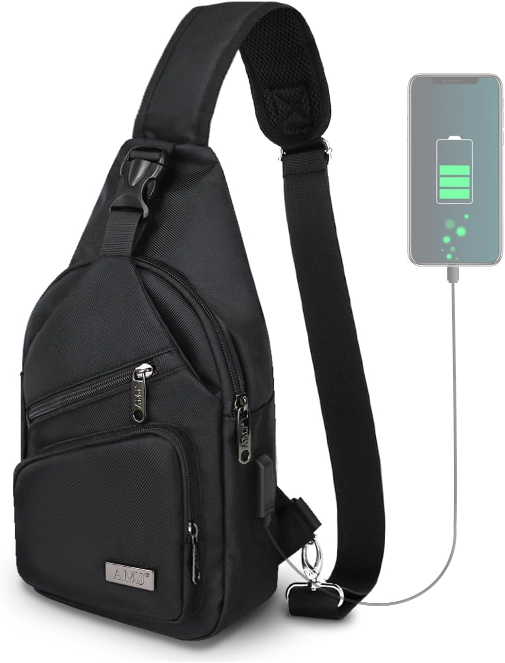 Crossbody Sling Bag Men Women, Casual Shoulder Backpack, Chest Daypack Satchel for Hiking Travel