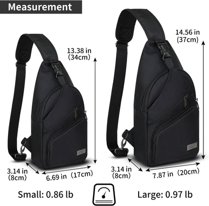 Crossbody Sling Bag Men Women, Casual Shoulder Backpack, Chest Daypack Satchel for Hiking Travel