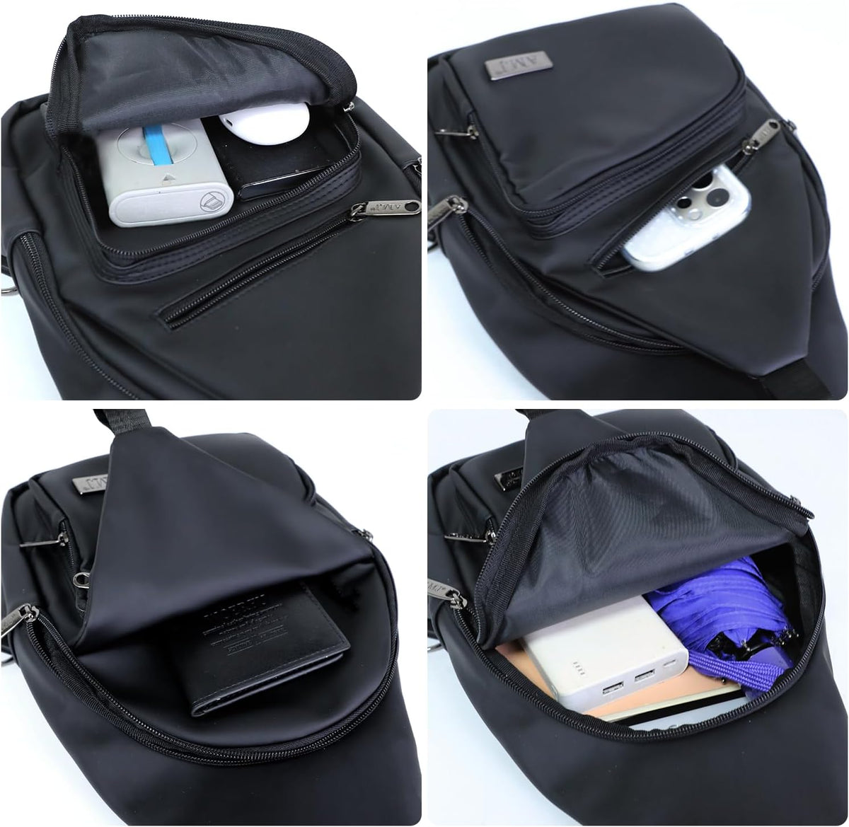 Crossbody Sling Bag Men Women, Casual Shoulder Backpack, Chest Daypack Satchel for Hiking Travel