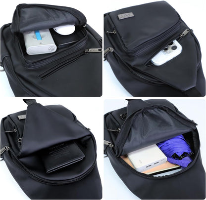 Crossbody Sling Bag Men Women, Casual Shoulder Backpack, Chest Daypack Satchel for Hiking Travel