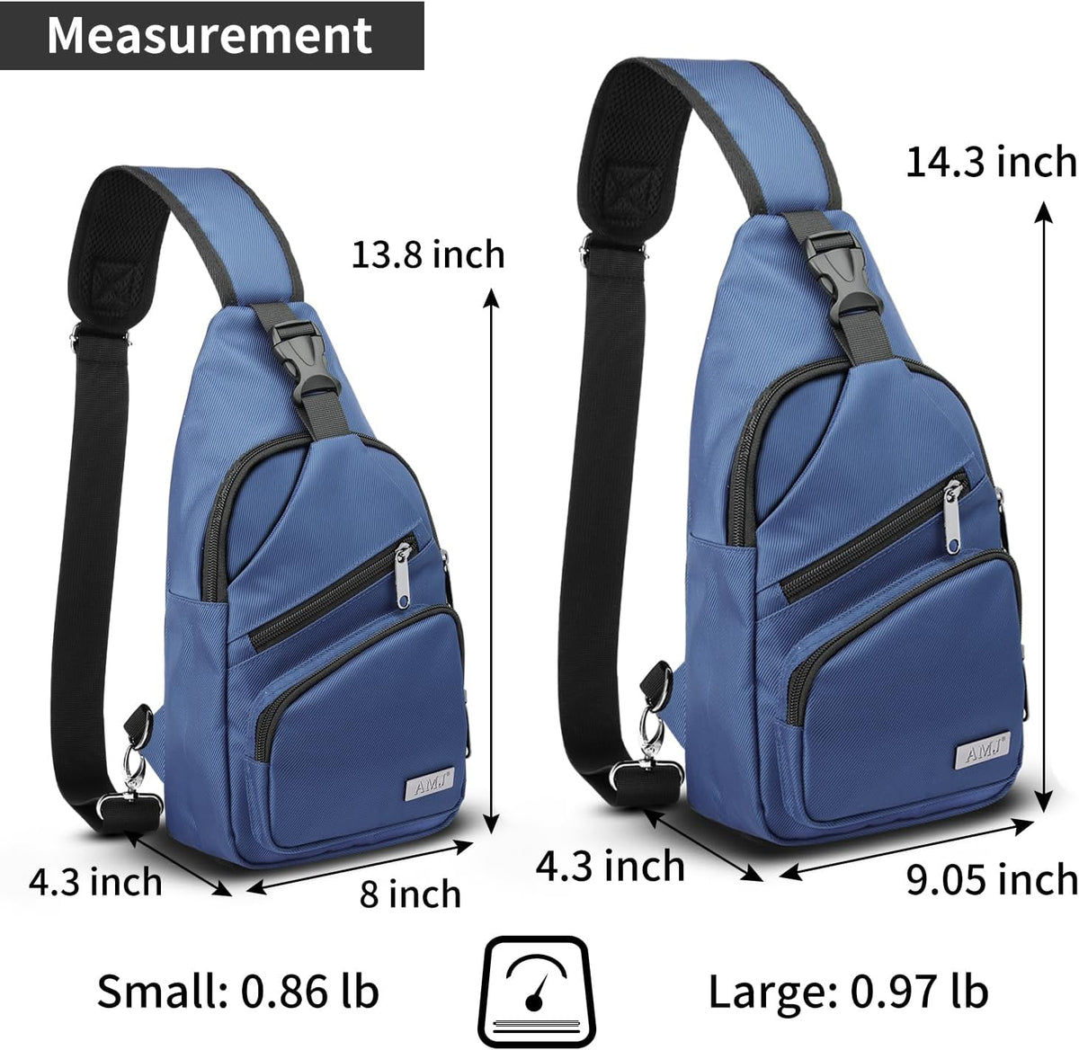 Crossbody Sling Bag Men Women, Casual Shoulder Backpack, Chest Daypack Satchel for Hiking Travel