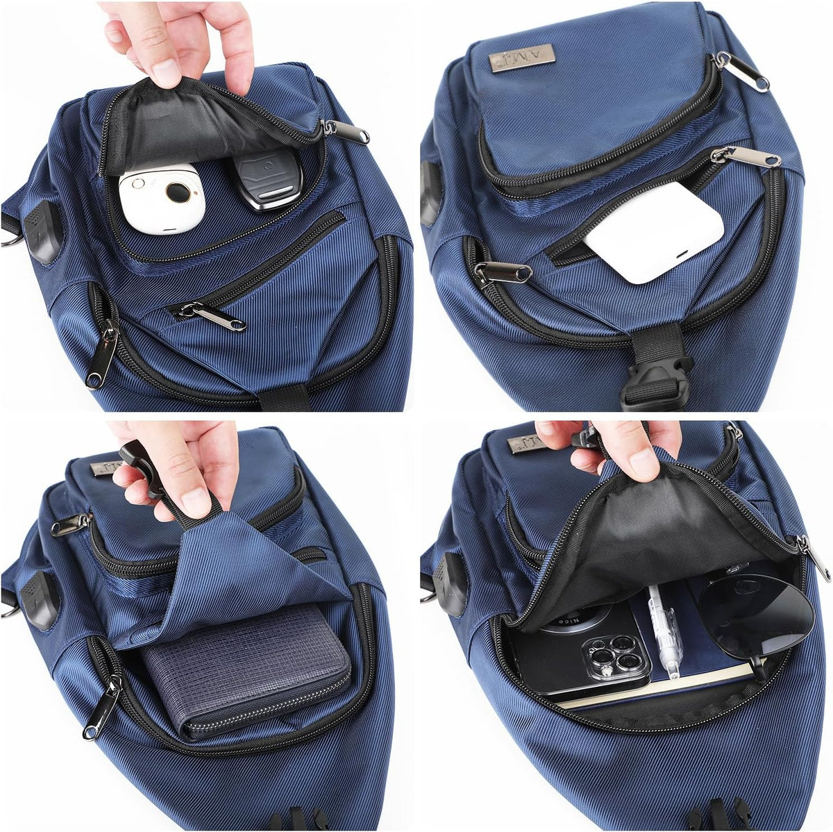 Crossbody Sling Bag Men Women, Casual Shoulder Backpack, Chest Daypack Satchel for Hiking Travel