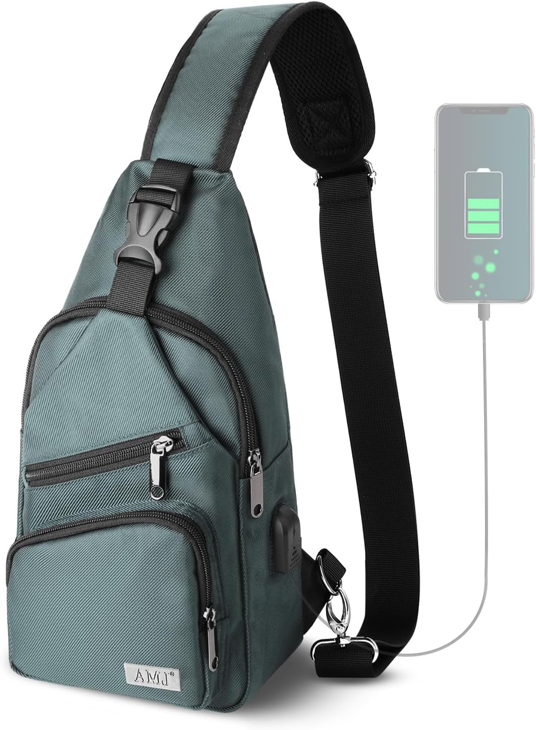 Crossbody Sling Bag Men Women, Casual Shoulder Backpack, Chest Daypack Satchel for Hiking Travel