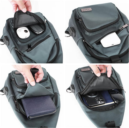 Crossbody Sling Bag Men Women, Casual Shoulder Backpack, Chest Daypack Satchel for Hiking Travel