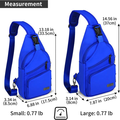 Crossbody Sling Bag Men Women, Casual Shoulder Backpack, Chest Daypack Satchel for Hiking Travel