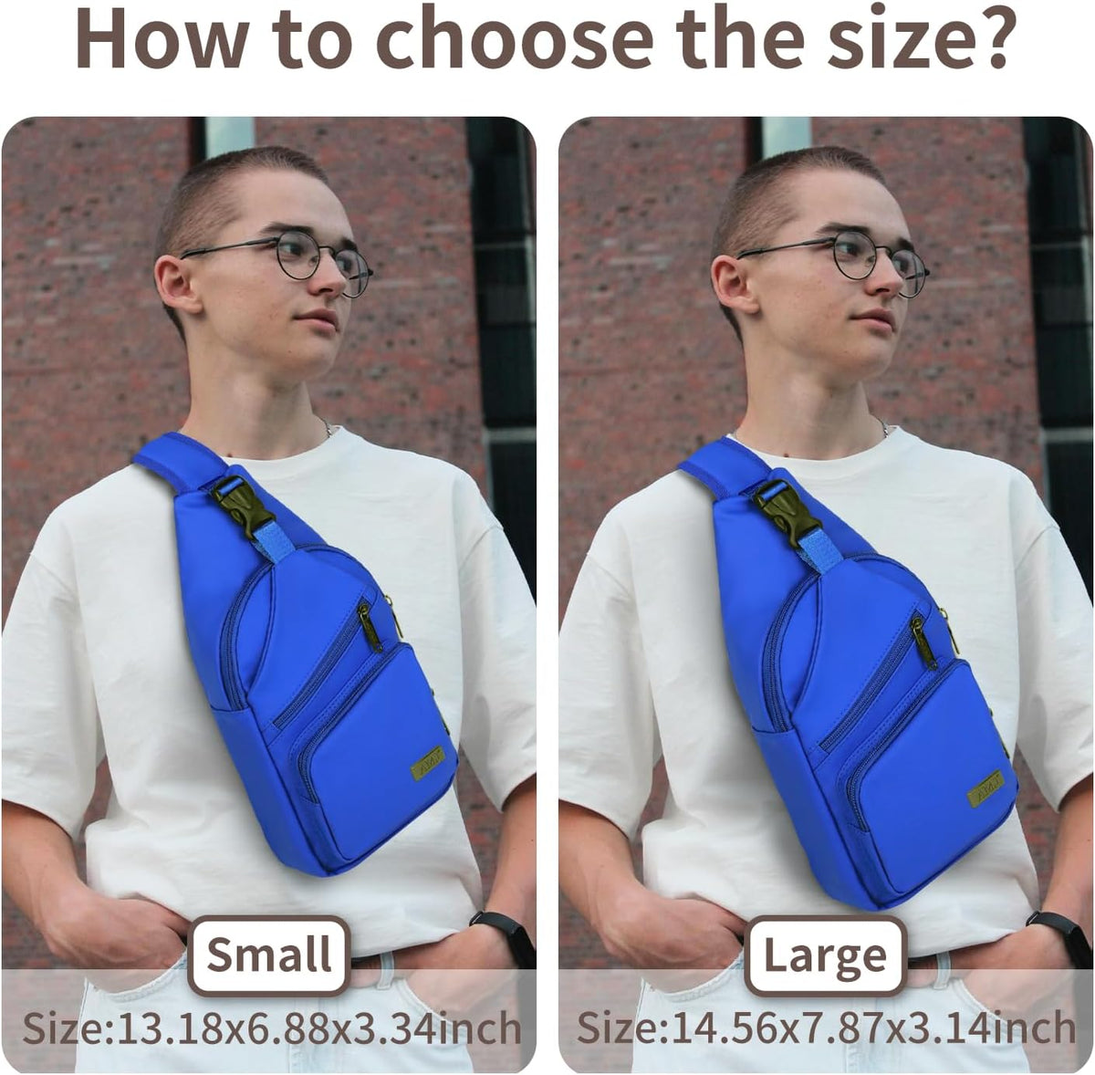 Crossbody Sling Bag Men Women, Casual Shoulder Backpack, Chest Daypack Satchel for Hiking Travel