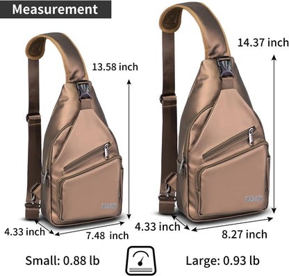 Crossbody Sling Bag Men Women, Casual Shoulder Backpack, Chest Daypack Satchel for Hiking Travel