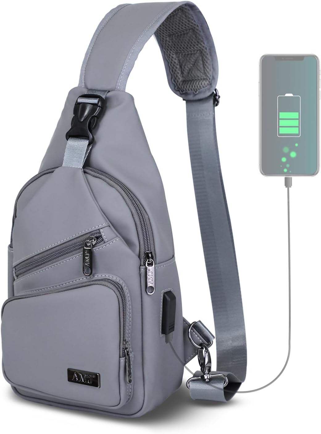 Crossbody Sling Bag Men Women, Casual Shoulder Backpack, Chest Daypack Satchel for Hiking Travel