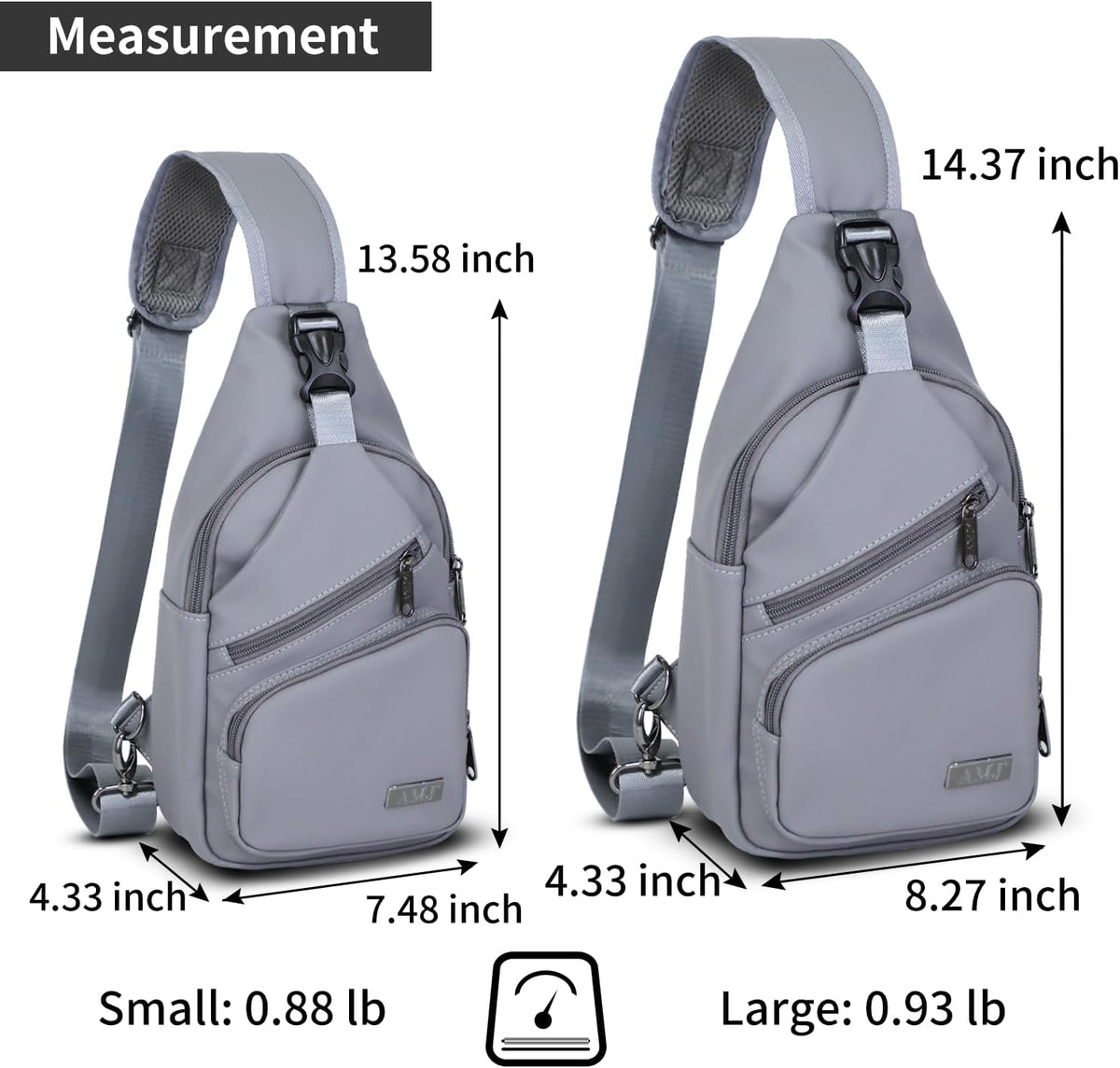 Crossbody Sling Bag Men Women, Casual Shoulder Backpack, Chest Daypack Satchel for Hiking Travel