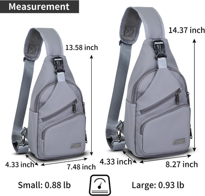 Crossbody Sling Bag Men Women, Casual Shoulder Backpack, Chest Daypack Satchel for Hiking Travel