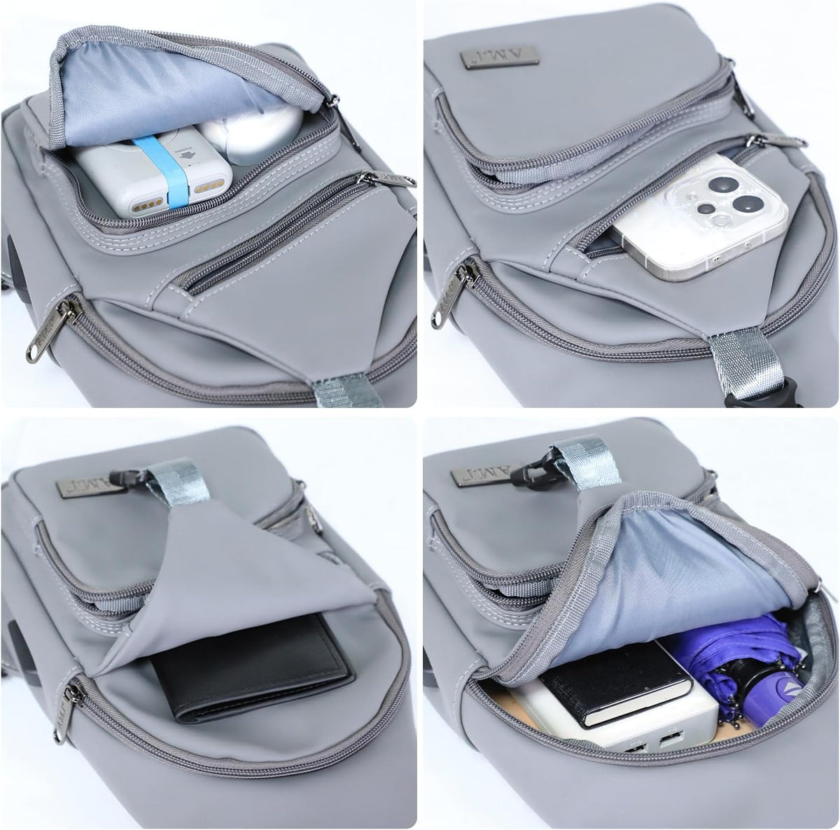 Crossbody Sling Bag Men Women, Casual Shoulder Backpack, Chest Daypack Satchel for Hiking Travel