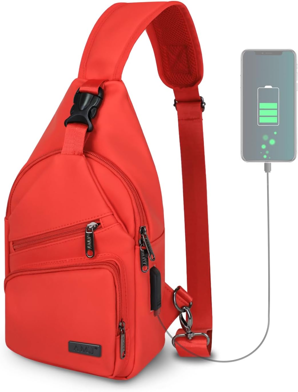 Crossbody Sling Bag Men Women, Casual Shoulder Backpack, Chest Daypack Satchel for Hiking Travel