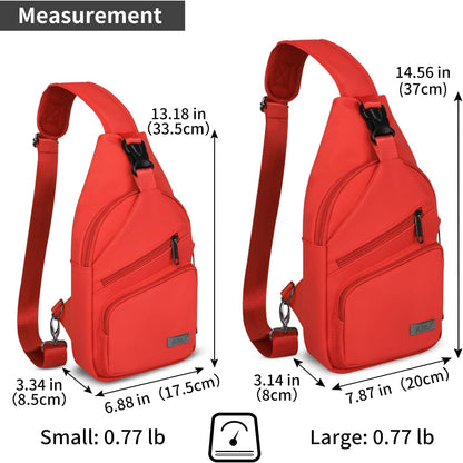 Crossbody Sling Bag Men Women, Casual Shoulder Backpack, Chest Daypack Satchel for Hiking Travel