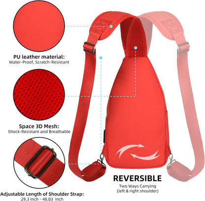 Crossbody Sling Bag Men Women, Casual Shoulder Backpack, Chest Daypack Satchel for Hiking Travel