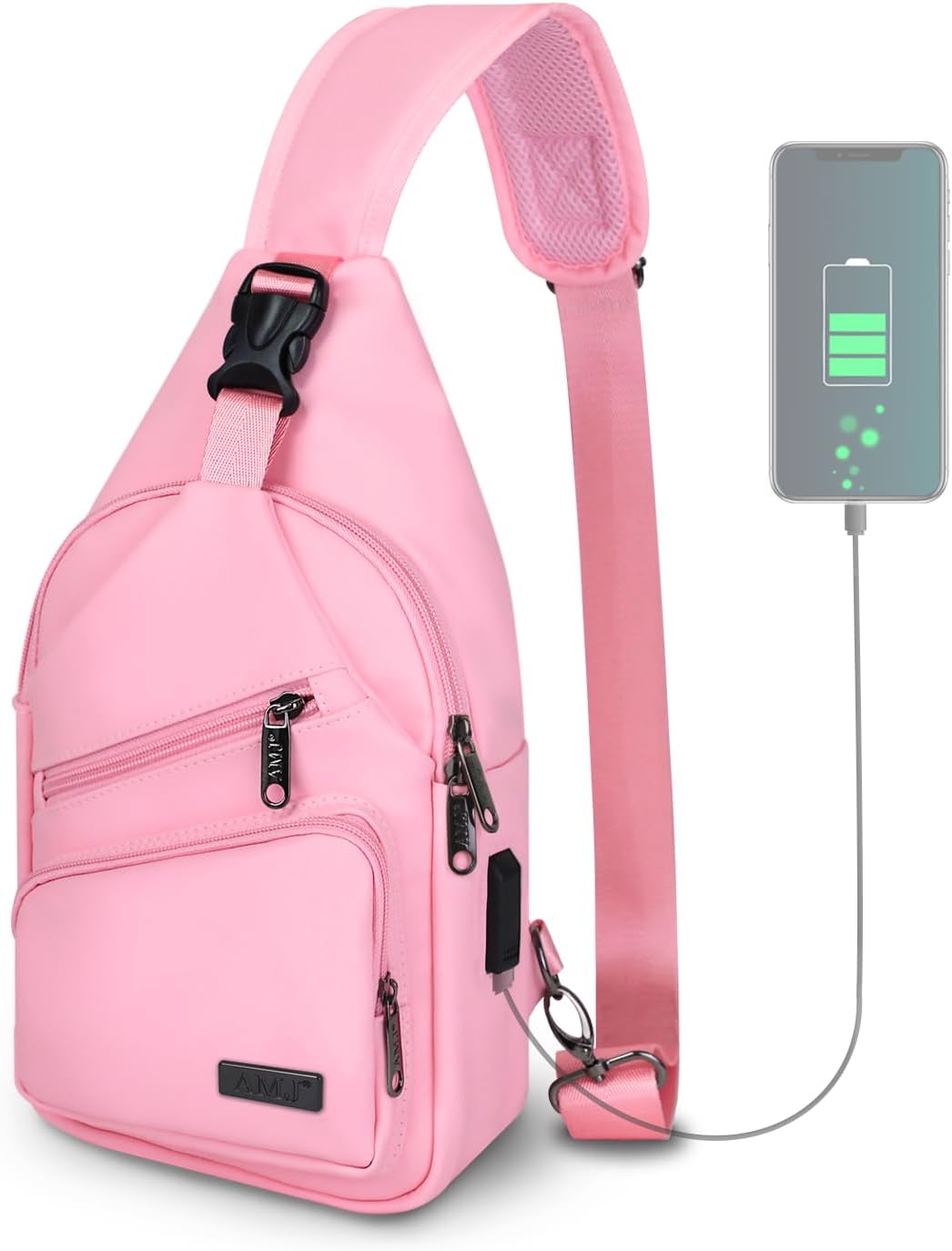 Crossbody Sling Bag Men Women, Casual Shoulder Backpack, Chest Daypack Satchel for Hiking Travel