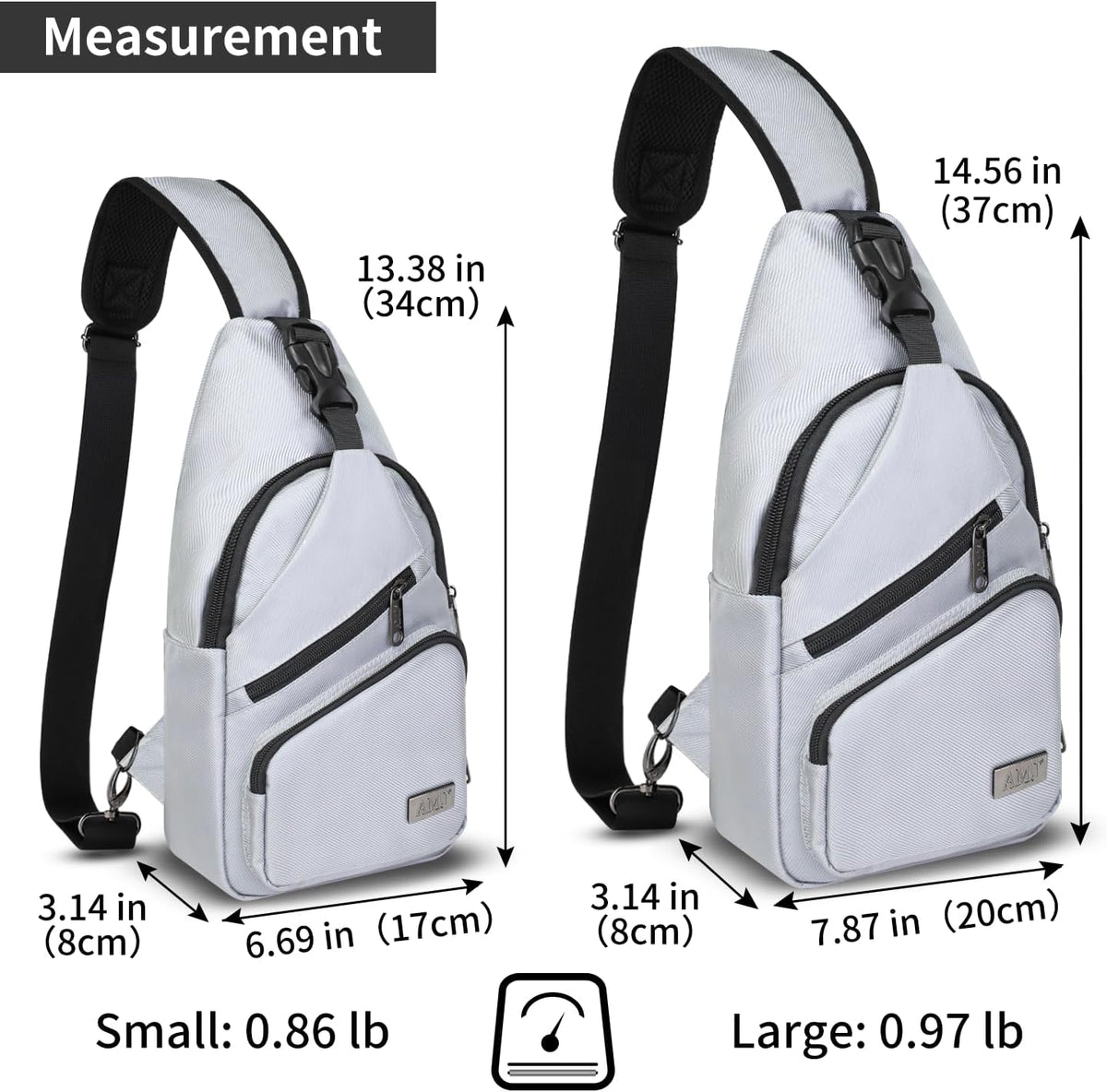 Crossbody Sling Bag Men Women, Casual Shoulder Backpack, Chest Daypack Satchel for Hiking Travel