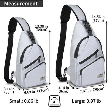 Crossbody Sling Bag Men Women, Casual Shoulder Backpack, Chest Daypack Satchel for Hiking Travel