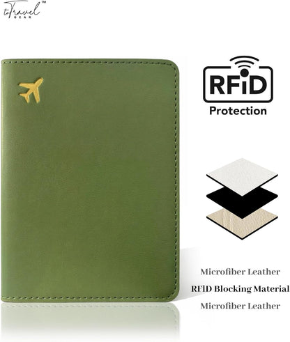 Passport Holder for Travel Essentials,RFID Blocking Passport Cover Case for Travel Accessories,Travel Wallet for Women Men (Navy Blue)
