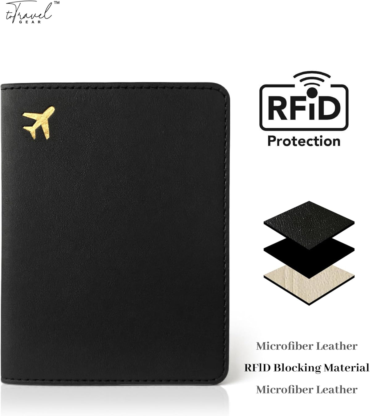 Passport Holder for Travel Essentials,RFID Blocking Passport Cover Case for Travel Accessories,Travel Wallet for Women Men (Navy Blue)