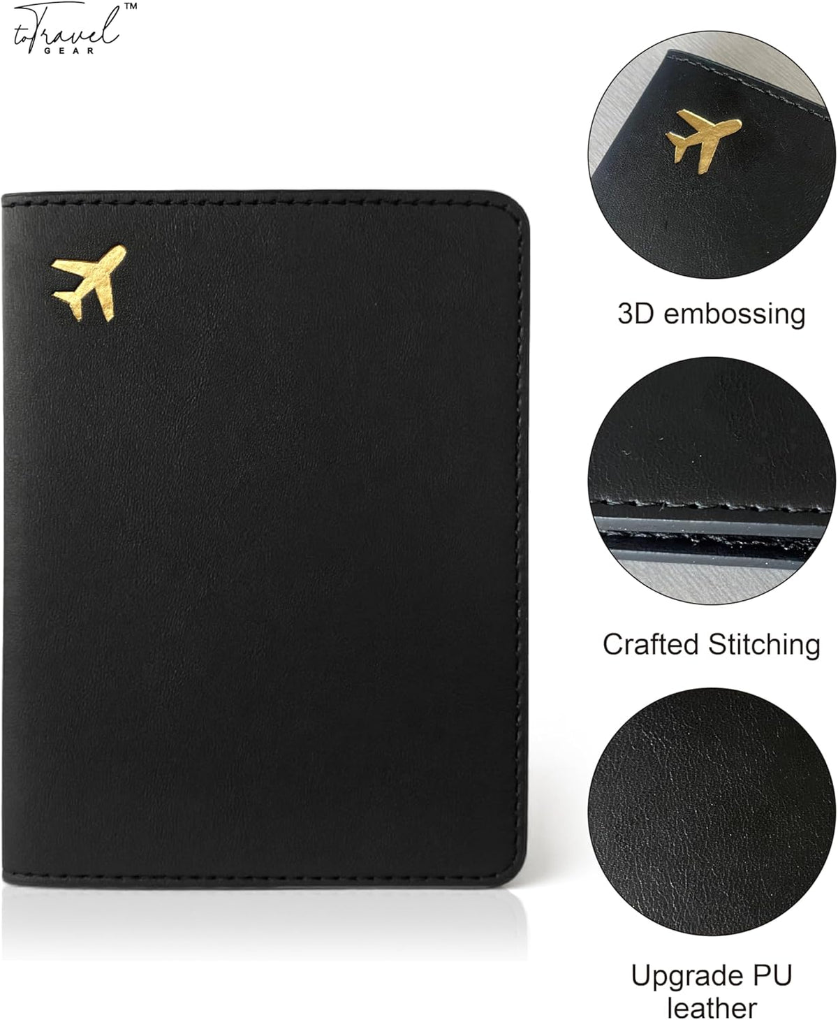 Passport Holder for Travel Essentials,RFID Blocking Passport Cover Case for Travel Accessories,Travel Wallet for Women Men (Navy Blue)