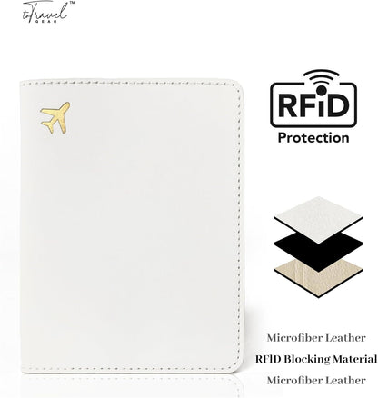 Passport Holder for Travel Essentials,RFID Blocking Passport Cover Case for Travel Accessories,Travel Wallet for Women Men (Navy Blue)