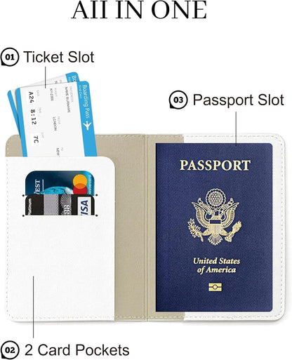 Passport Holder for Travel Essentials,RFID Blocking Passport Cover Case for Travel Accessories,Travel Wallet for Women Men (Navy Blue)