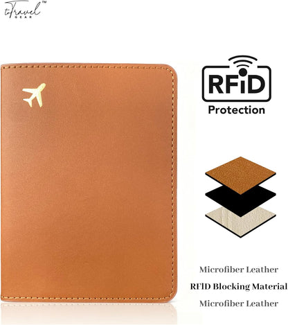 Passport Holder for Travel Essentials,RFID Blocking Passport Cover Case for Travel Accessories,Travel Wallet for Women Men (Navy Blue)